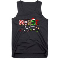 Christmas Boo Boo Crew Reindeer Nurse Buffalo Plaid Nurse Tank Top