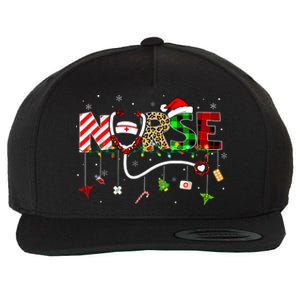 Christmas Boo Boo Crew Reindeer Nurse Buffalo Plaid Nurse Wool Snapback Cap