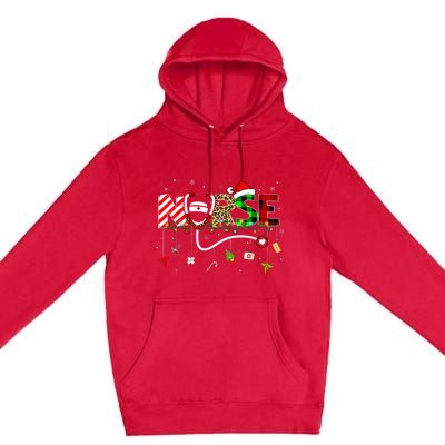 Christmas Boo Boo Crew Reindeer Nurse Buffalo Plaid Nurse Premium Pullover Hoodie