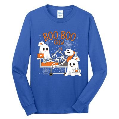 Cool Boo Boo Crew Ghost Doctor Paramedic Nurse Halloween Gift Tall Long Sleeve T-Shirt