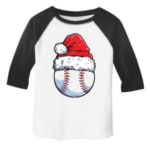 Christmas Baseball Ball Santa Hat Xmas Boys Catcher Pitcher Funny Gift Toddler Fine Jersey T-Shirt