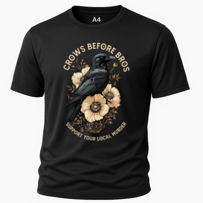 Crows Before Bros Support Your Local Murder Cooling Performance Crew T-Shirt