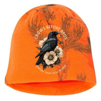 Crows Before Bros Support Your Local Murder Kati - Camo Knit Beanie