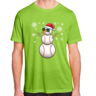 Christmas Baseball Ball Santa Snow Catcher Pitcher Gift Adult ChromaSoft Performance T-Shirt