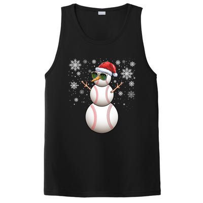 Christmas Baseball Ball Santa Snow Catcher Pitcher Gift PosiCharge Competitor Tank