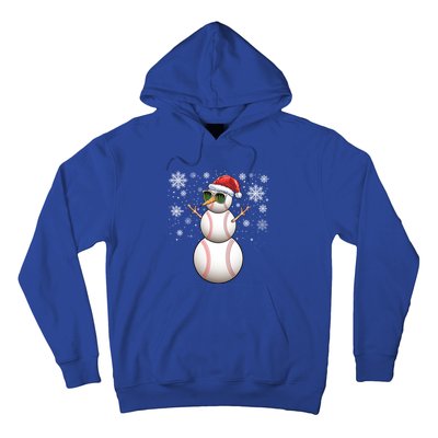 Christmas Baseball Ball Santa Snow Catcher Pitcher Gift Hoodie