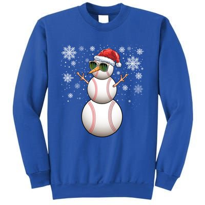 Christmas Baseball Ball Santa Snow Catcher Pitcher Gift Sweatshirt