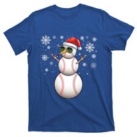 Christmas Baseball Ball Santa Snow Catcher Pitcher Gift T-Shirt