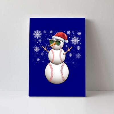 Christmas Baseball Ball Santa Snow Catcher Pitcher Gift Canvas