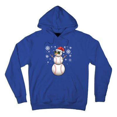 Christmas Baseball Ball Santa Snow Catcher Pitcher Gift Tall Hoodie