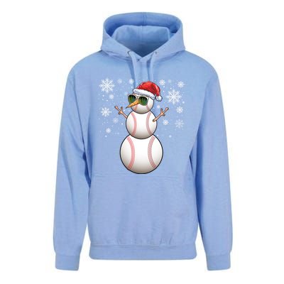 Christmas Baseball Ball Santa Snow Catcher Pitcher Gift Unisex Surf Hoodie