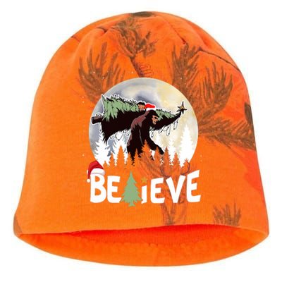 Christmas Bigfoot Believe Sasquatch In Moon Light Santa Xmas Kati - Camo Knit Beanie