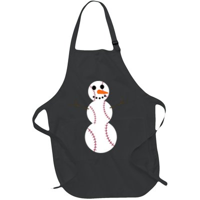 Christmas Baseball Ball Snowman Funny Sport Xmas Boys Apron