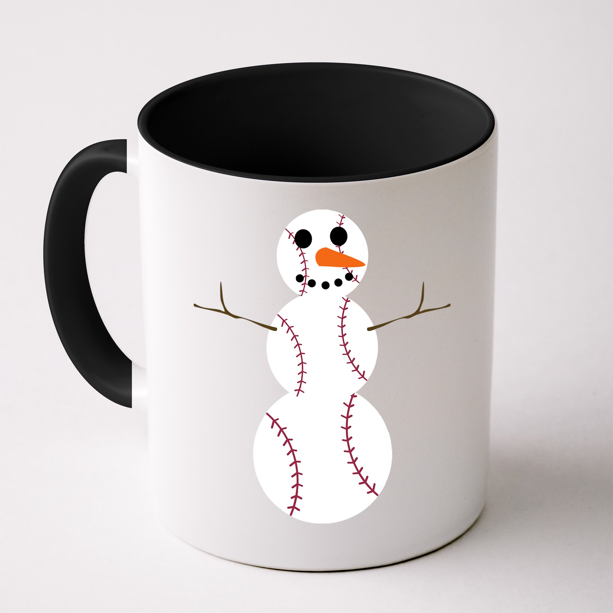 Christmas Baseball Ball Snowman Funny Sport Xmas Boys Mug
