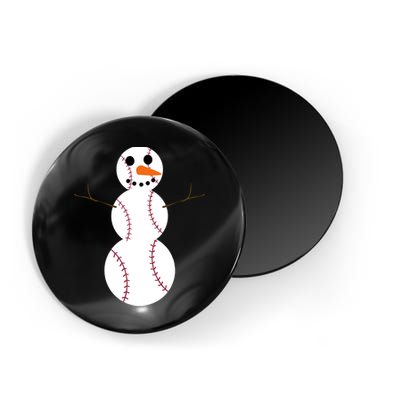 Christmas Baseball Ball Snowman Funny Sport Xmas Boys Magnet