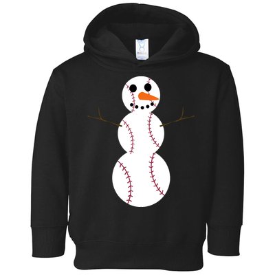 Christmas Baseball Ball Snowman Funny Sport Xmas Boys Toddler Hoodie