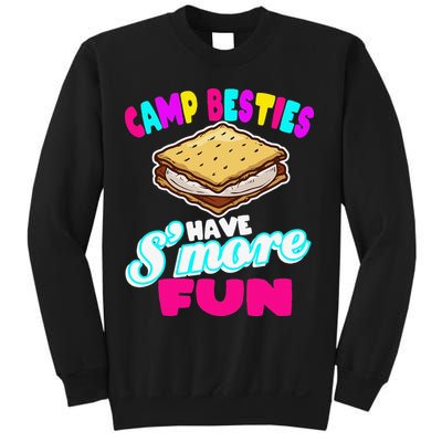 Camp Besties Best Friend Summer Camping Funny Smore Fun Sweatshirt