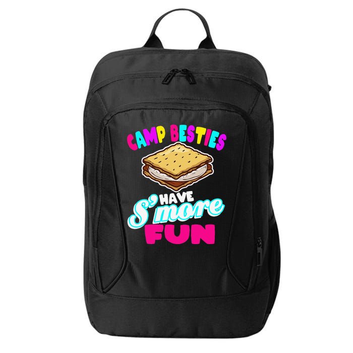 Camp Besties Best Friend Summer Camping Funny Smore Fun City Backpack