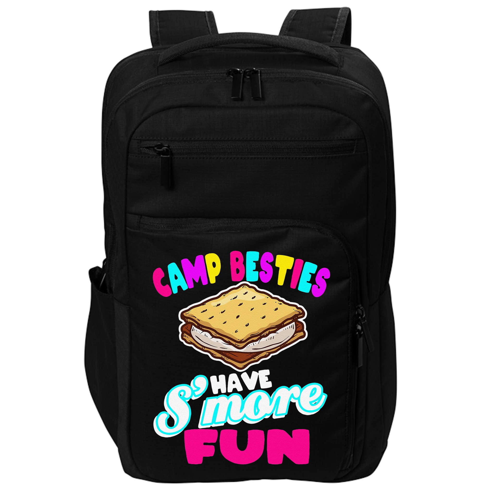 Camp Besties Best Friend Summer Camping Funny Smore Fun Impact Tech Backpack