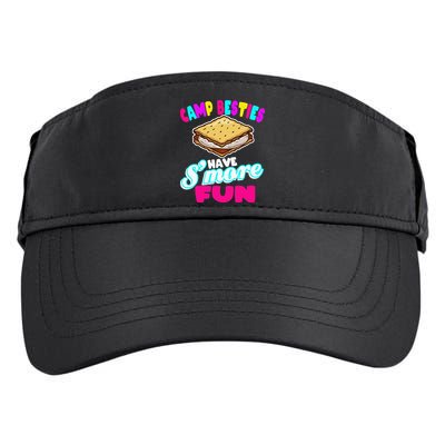 Camp Besties Best Friend Summer Camping Funny Smore Fun Adult Drive Performance Visor