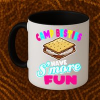 Camp Besties Best Friend Summer Camping Funny Smore Fun Mug