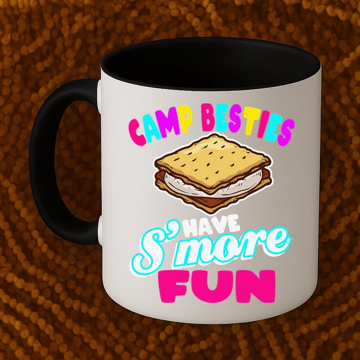 Camp Besties Best Friend Summer Camping Funny Smore Fun Mug