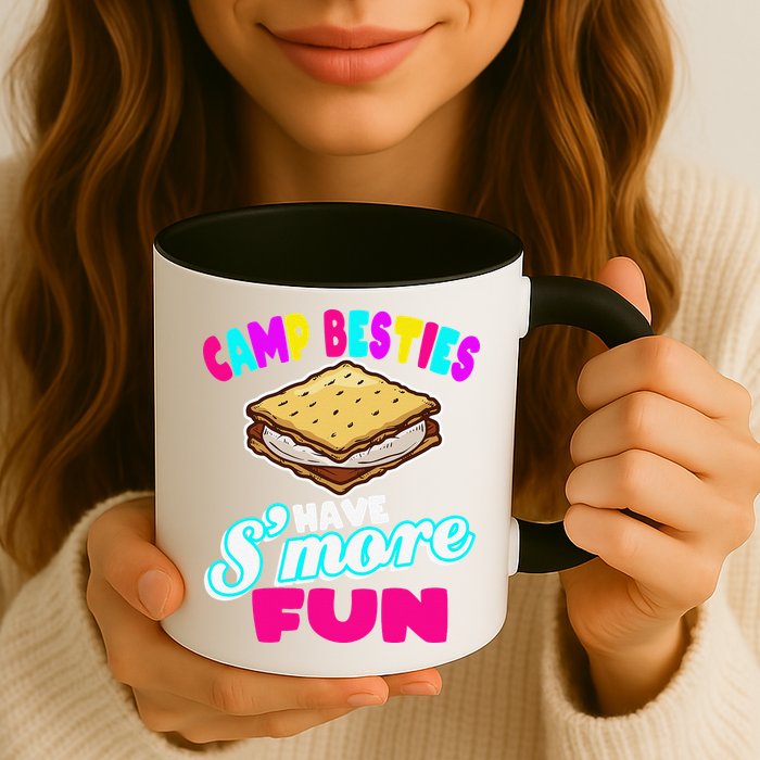 Camp Besties Best Friend Summer Camping Funny Smore Fun Mug