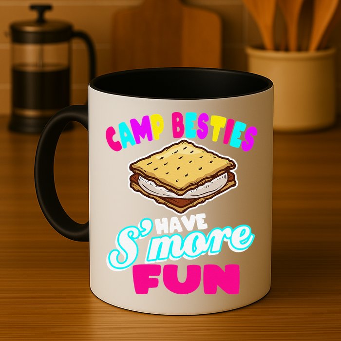 Camp Besties Best Friend Summer Camping Funny Smore Fun Mug