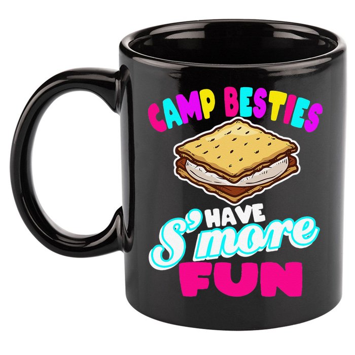 Camp Besties Best Friend Summer Camping Funny Smore Fun 11oz C Handle Ceramic Mug