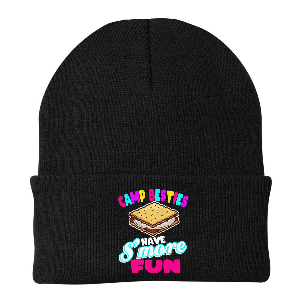 Camp Besties Best Friend Summer Camping Funny Smore Fun Beanie