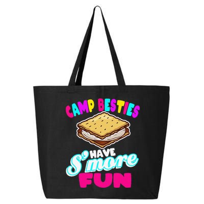 Camp Besties Best Friend Summer Camping Funny Smore Fun 25L Jumbo Tote