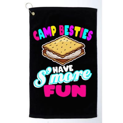 Camp Besties Best Friend Summer Camping Funny Smore Fun Golf Towel