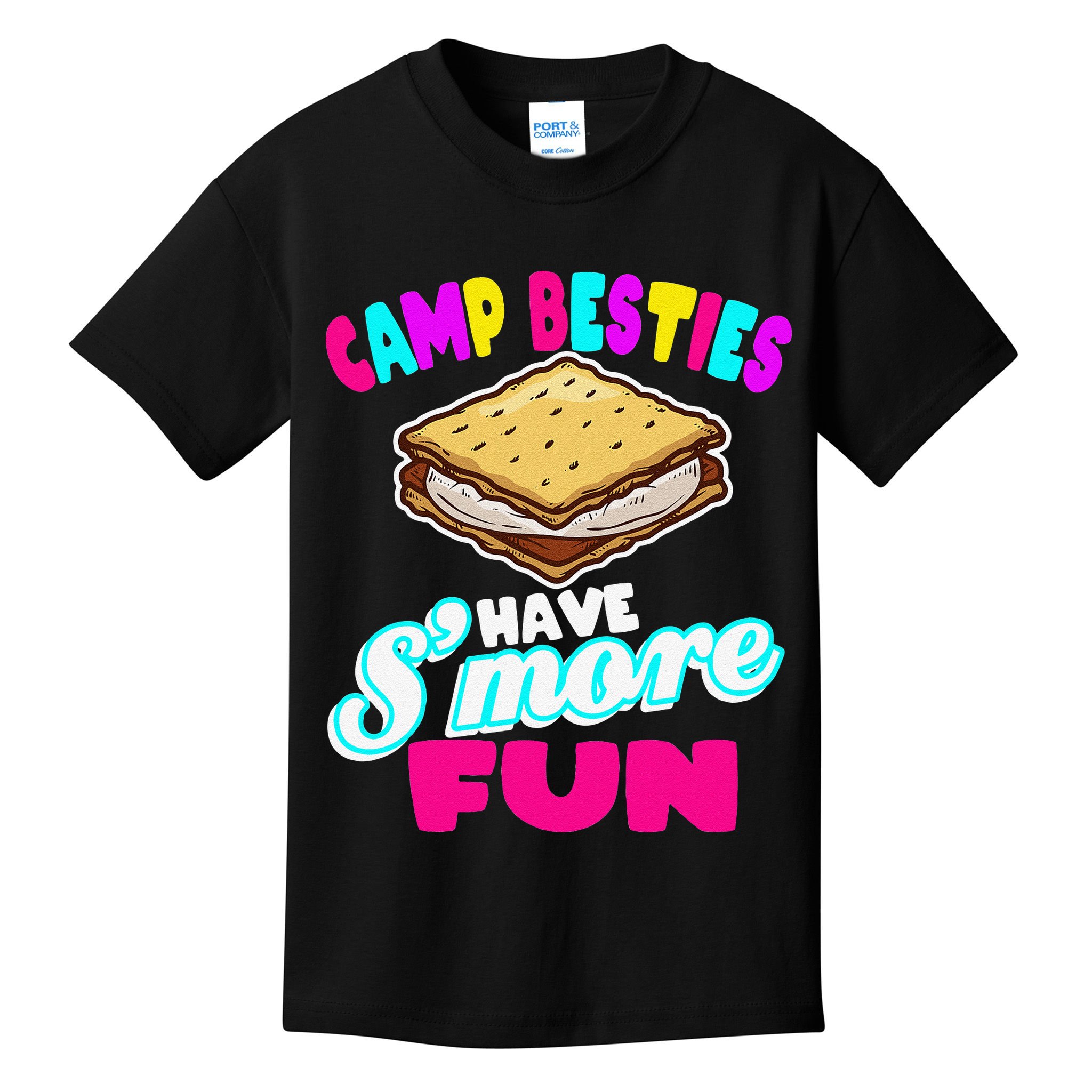 Camp Besties Best Friend Summer Camping Funny Smore Fun Kids T-Shirt