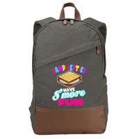 Camp Besties Best Friend Summer Camping Funny Smore Fun Cotton Canvas Backpack