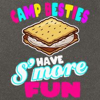 Camp Besties Best Friend Summer Camping Funny Smore Fun Cotton Canvas Backpack