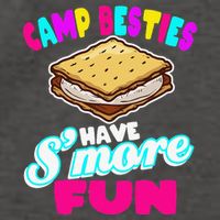Camp Besties Best Friend Summer Camping Funny Smore Fun Vector Backpack