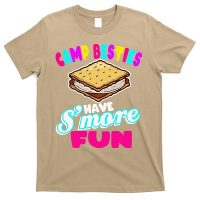 Camp Besties Best Friend Summer Camping Funny Smore Fun T-Shirt