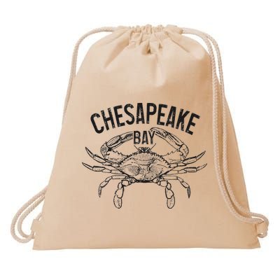 Chesapeake Bay Blue Crab Virginia Maryland Drawstring Bag