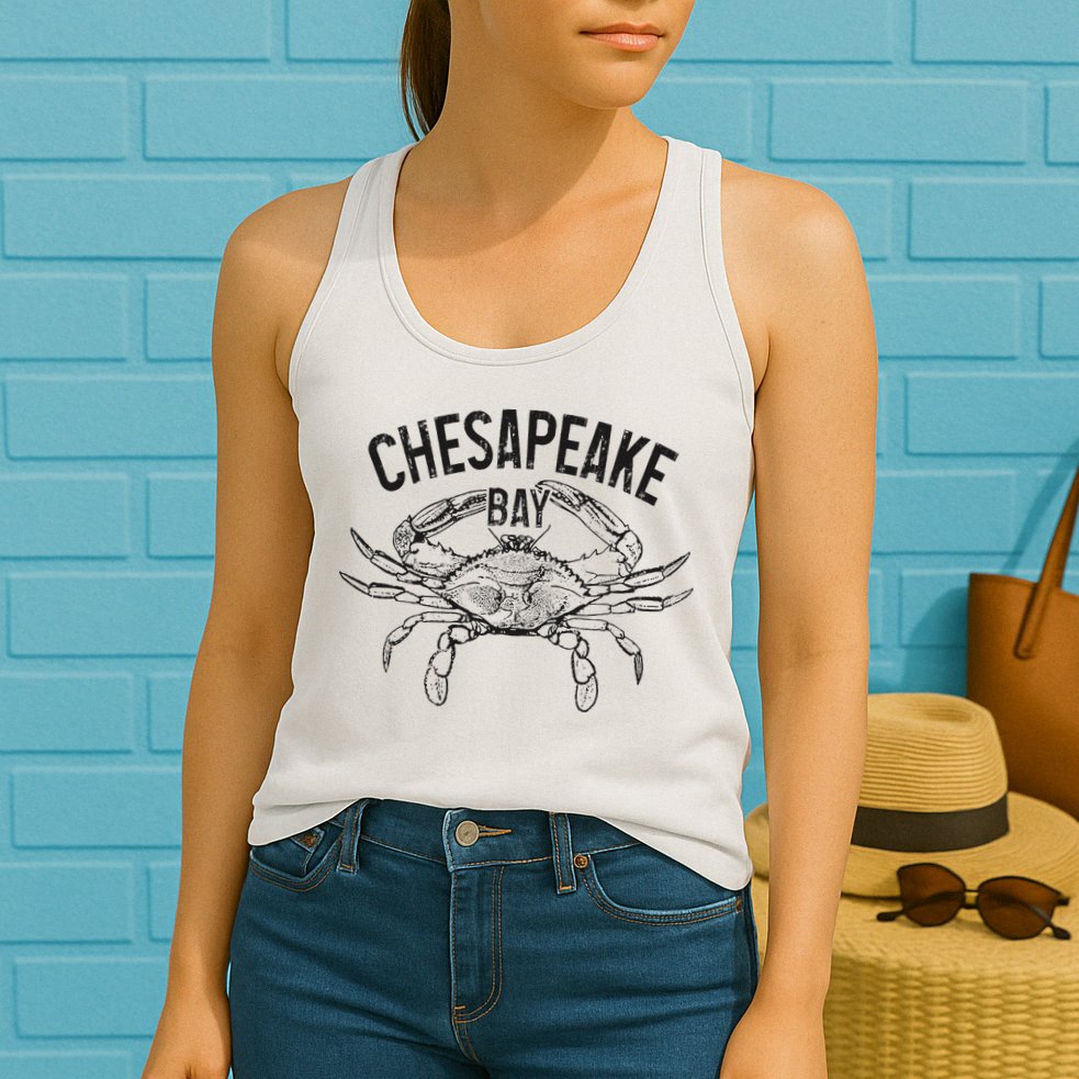 Chesapeake Bay Blue Crab Virginia Maryland Womens Tank Top