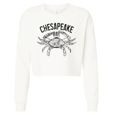 Chesapeake Bay Blue Crab Virginia Maryland Cropped Pullover Crew