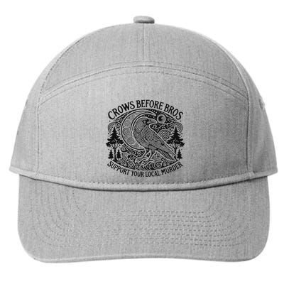 Crows Before Bros Support Your Local Murder 7-Panel Snapback Hat