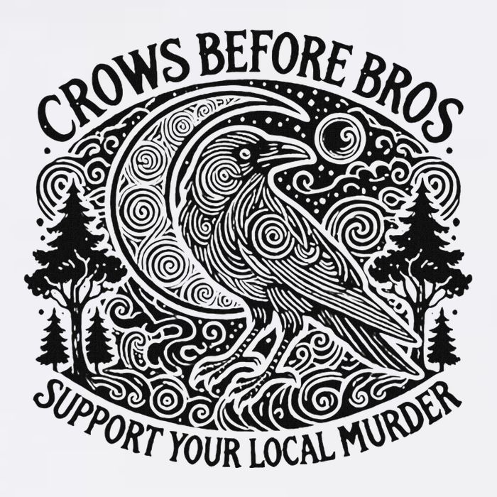 Crows Before Bros Support Your Local Murder Mousepad