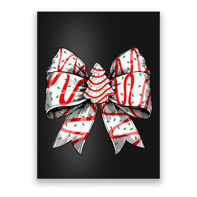 Coquette Bow Christmas Tree Cake Christmas Vibes Poster