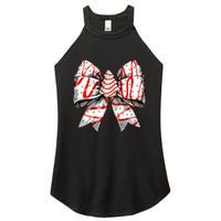 Coquette Bow Christmas Tree Cake Christmas Vibes Women's Perfect Tri Rocker Tank