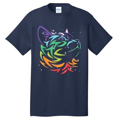 Cat Beautiful Colors For Cat Lovers Cute Cat Tall T-Shirt