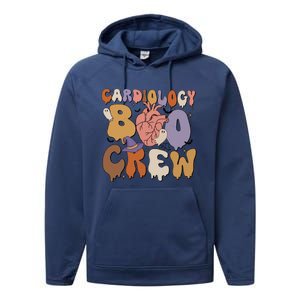 Cardiology Boo Crew Funny Halloween Spooky Performance Fleece Hoodie