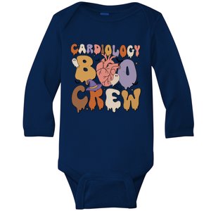 Cardiology Boo Crew Funny Halloween Spooky Baby Long Sleeve Bodysuit