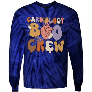 Cardiology Boo Crew Funny Halloween Spooky Tie-Dye Long Sleeve Shirt