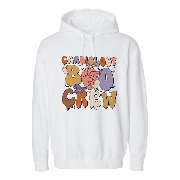 Cardiology Boo Crew Funny Halloween Spooky Garment-Dyed Fleece Hoodie