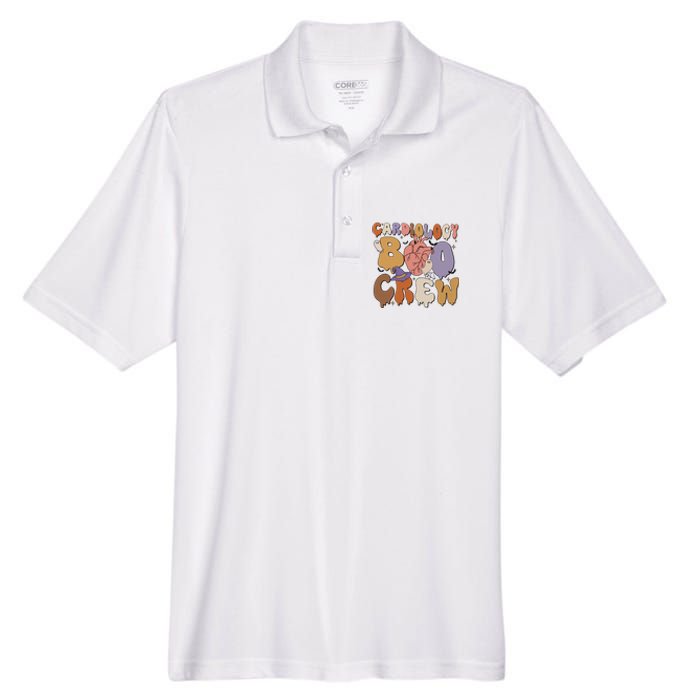 Cardiology Boo Crew Funny Halloween Spooky Men's Origin Performance Pique Polo